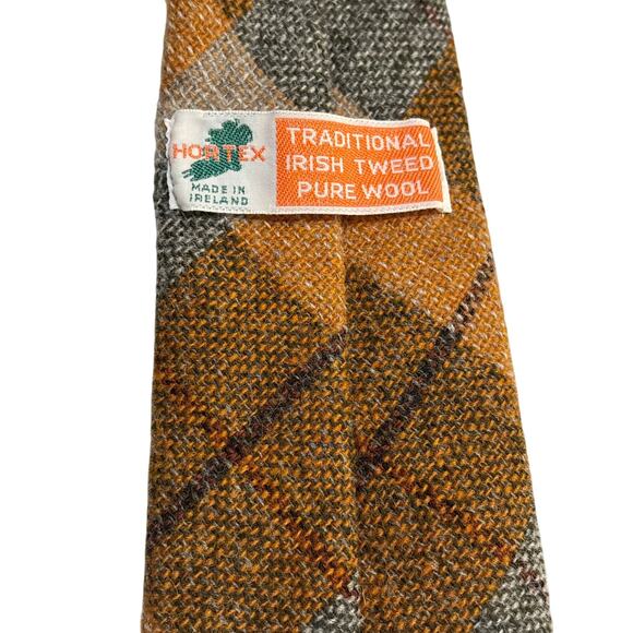 Vintage Hortex Irish Tweed Wool Tie Made in Ireland 53” Long - Picture 2 of 3